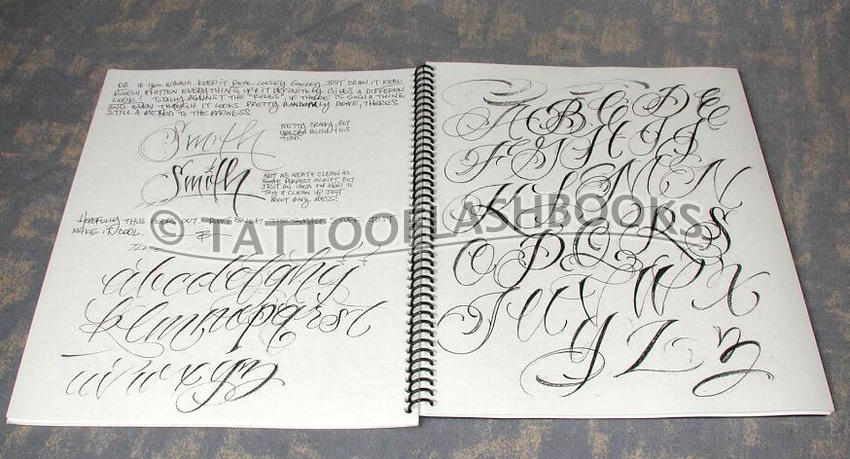 BJ Betts Tattoo Custom Lettering Guide No. 4 BJ BETTS