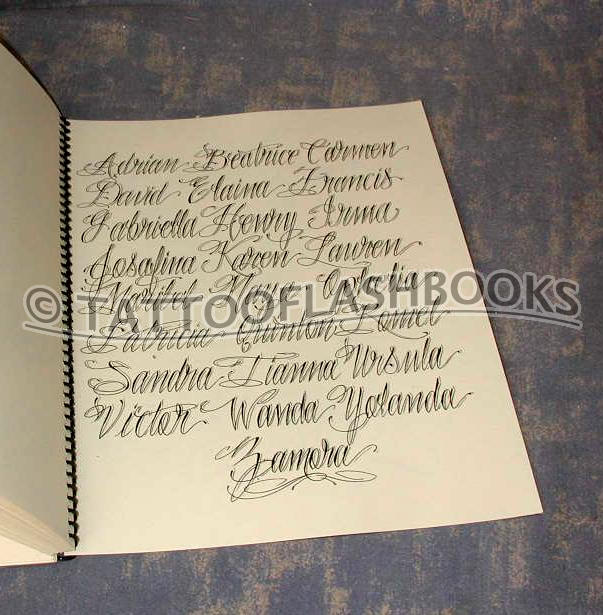 tattooflashbookscom Boog Gentlemans Tattoo Flash Script Book A 