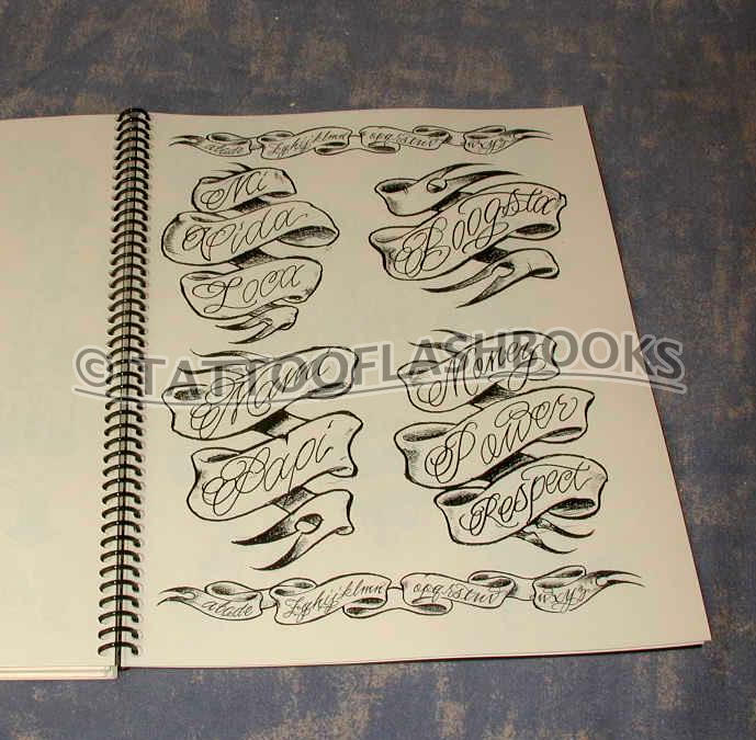 tattooflashbookscom Boog Gentlemans Tattoo Flash Script Book A 